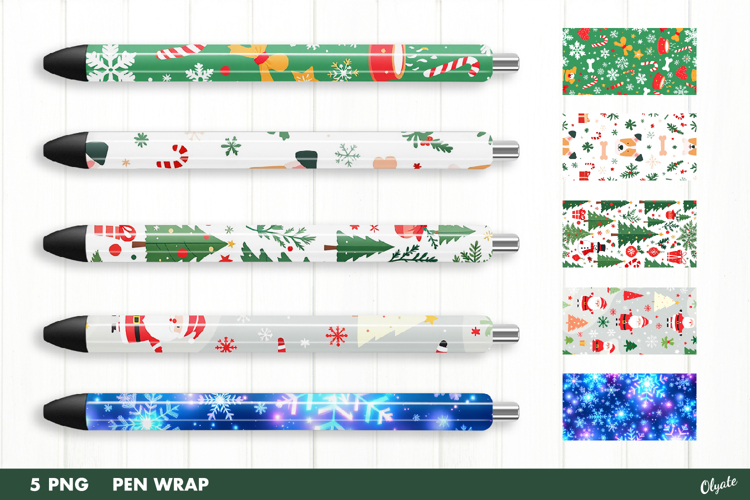 Christmas Pen Wraps. Sublimation Pen Wrap