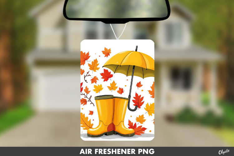 Cozy Fall Air Freshener Sublimation. Autumn Sublimation PNG