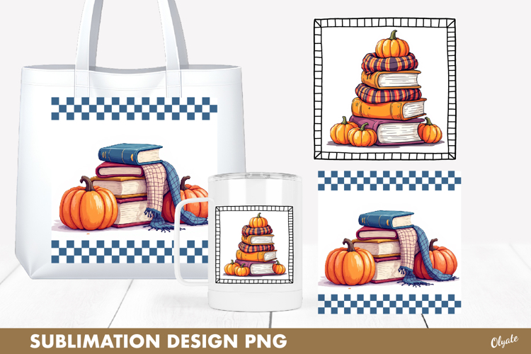 Book Sublimation PNG. Fall Book Sublimation PNG