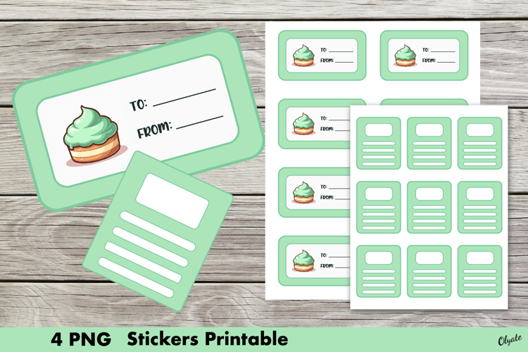 Birthday Stickers PNG, Kawaii Birthday Sticker Printable PNG