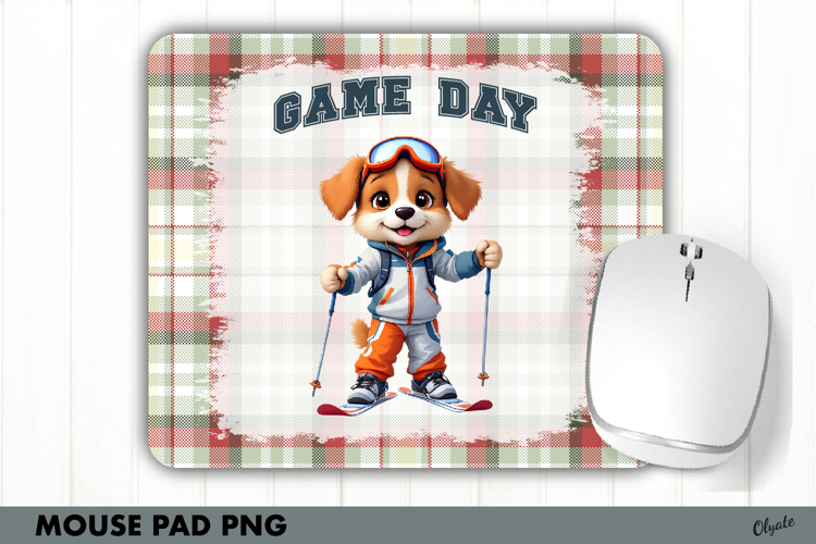 Cute Dog Champion Mouse Pad PNG, Game Day