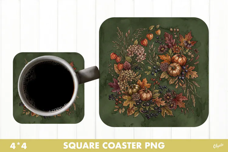 Fall Herbarium Coaster Sublimation