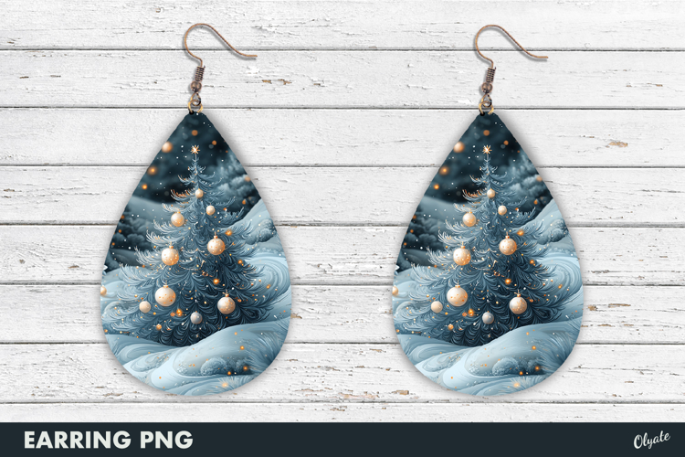 Christmas Earring Fairy PNG, Teardrop Earring