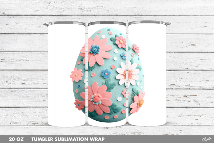 Easter Egg Tumbler Sublimation, 20 OZ Tumbler Wrap PNG