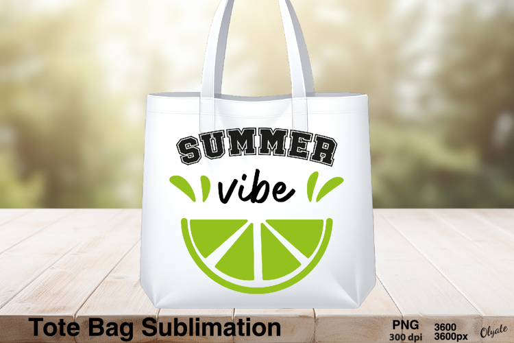 Tote Bag Summer Sublimation. Summer Fruits PNG