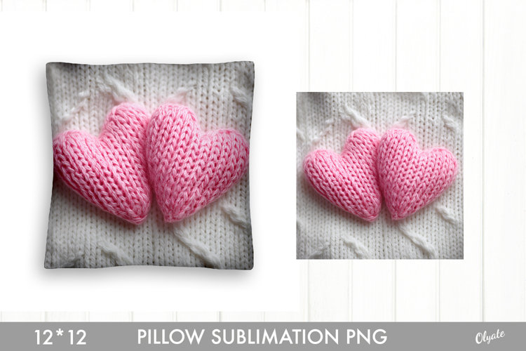 Crochet Pink Pillow Sublimation PNG