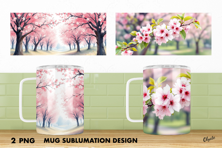 Mug Spring Sublimation Wrap PNG