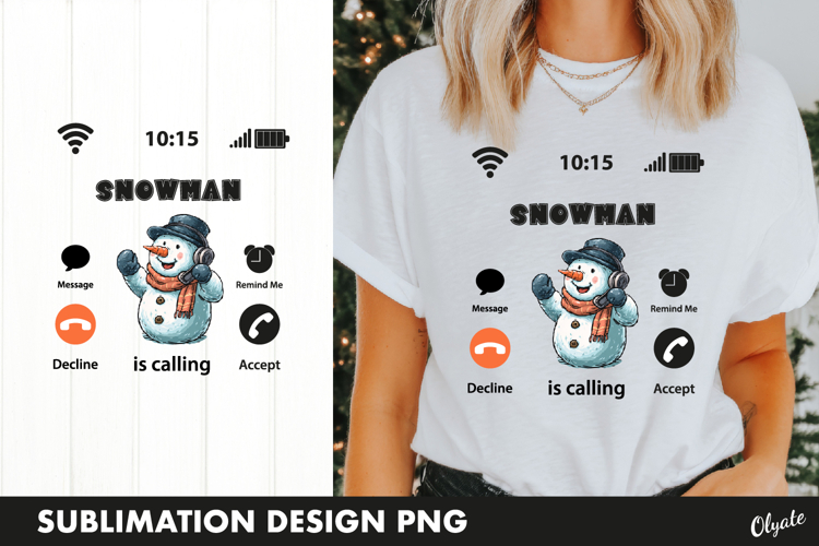 Santa Calling Tshirt PNG, Christmas Tshirt Design PNG