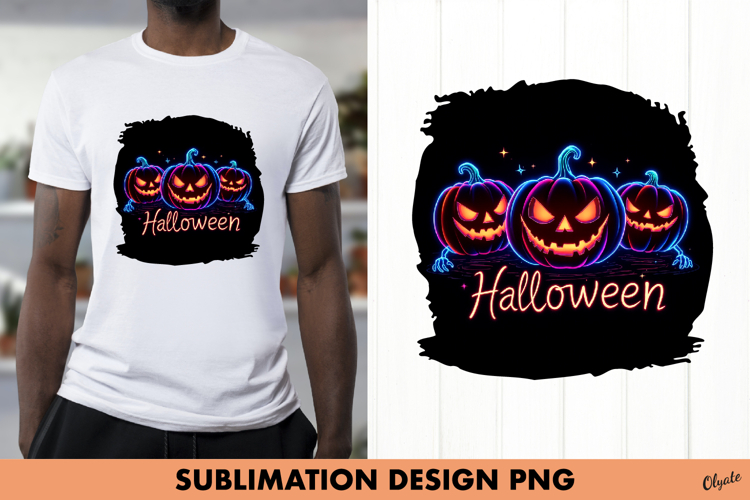 Monster Pumpkin Sublimation. Halloween Tshirt PNG