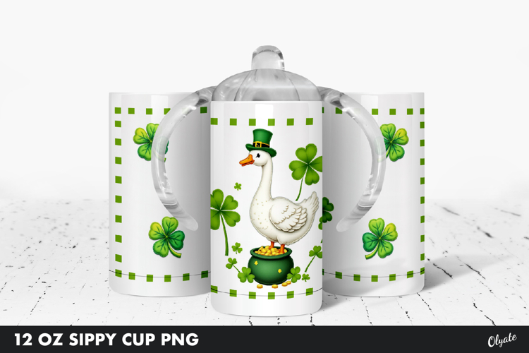 St Patrick’s Day Kids, Sippy Cup Sublimation PNG