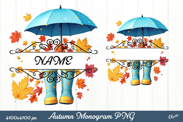 Family Monogram Sublimation. Cozy Autumn PNG