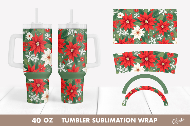 40 OZ Tumbler Wrap, Christmas Tumbler Sublimation