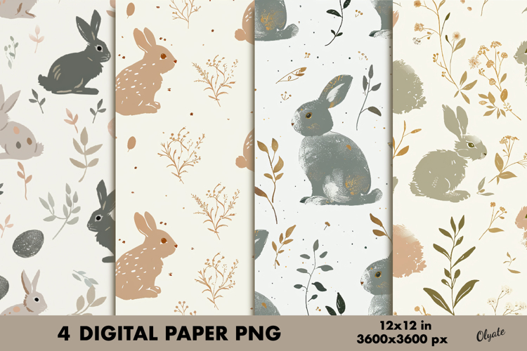 Easter Digital Paper PNG, Easter Scrapbook Paper PNG