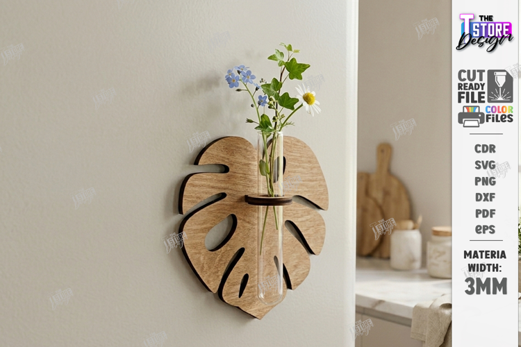 Magnet Plant Holder Laser Cut | Fridge Magnet Planter | CNC