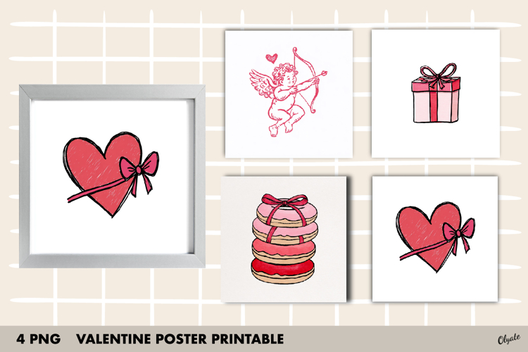 Valentine Card, Valentine Poster Printable PNG
