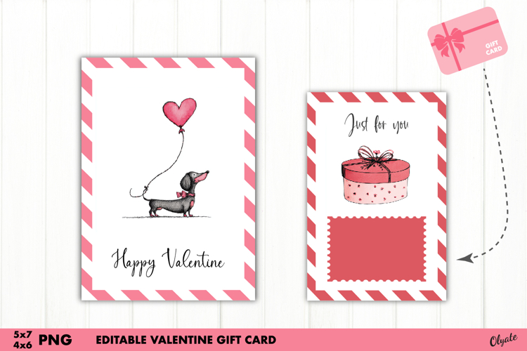 Valentine Gift Card Sublimation, Valentines Day Greeting