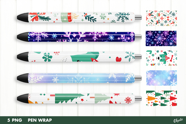 Christmas Pen Wraps. Sublimation Pen Wrap