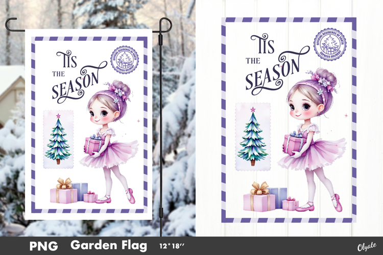 Tis the Season, Garden Flag Sublimation PNG
