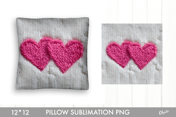 Crochet Pink Pillow Sublimation PNG