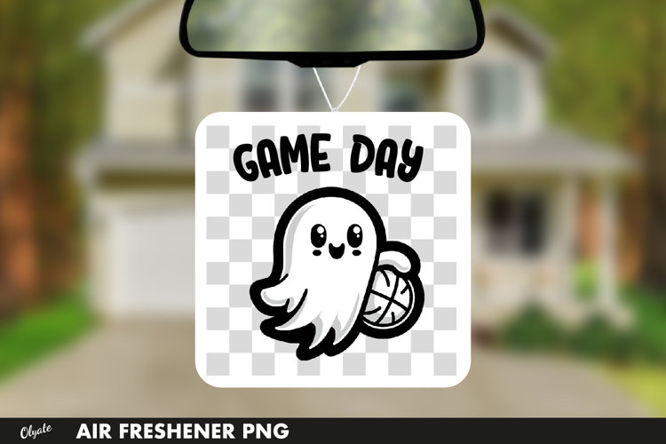 Halloween Air Freshener PNG. Football Ghost PNG