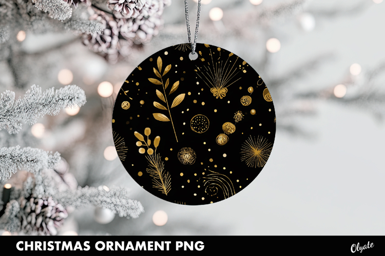 Christmas Black Ornament PNG