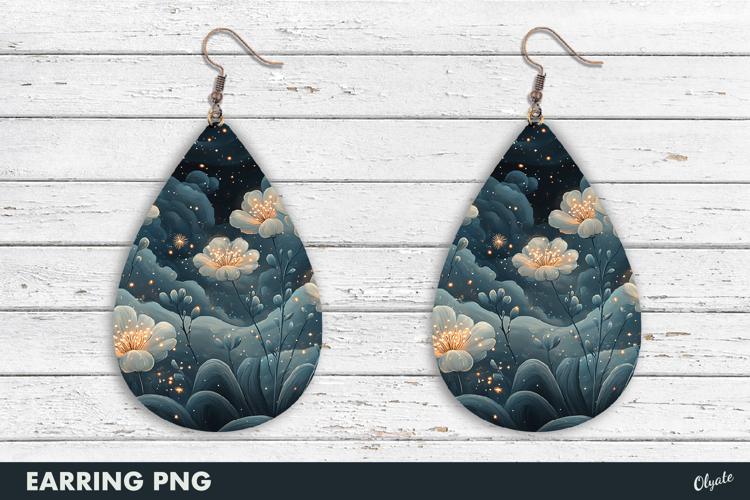 Christmas Earring Fairy PNG, Teardrop Earring