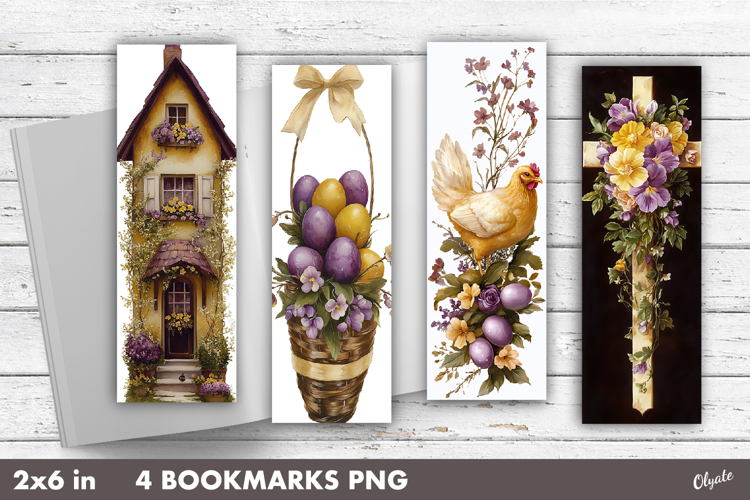 Whimsical Easter Bookmark Sublimation, Spring Bookmark