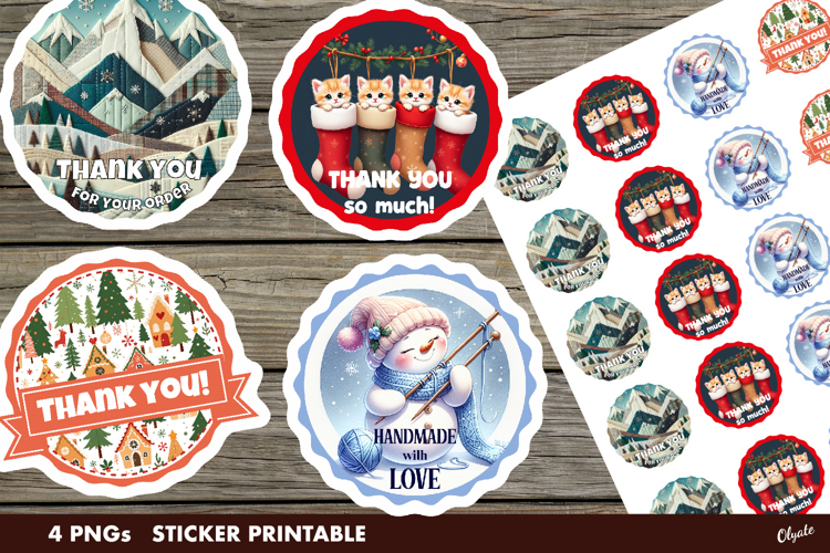 Thank You Stickers, Christmas Sticker, Stickers PNG