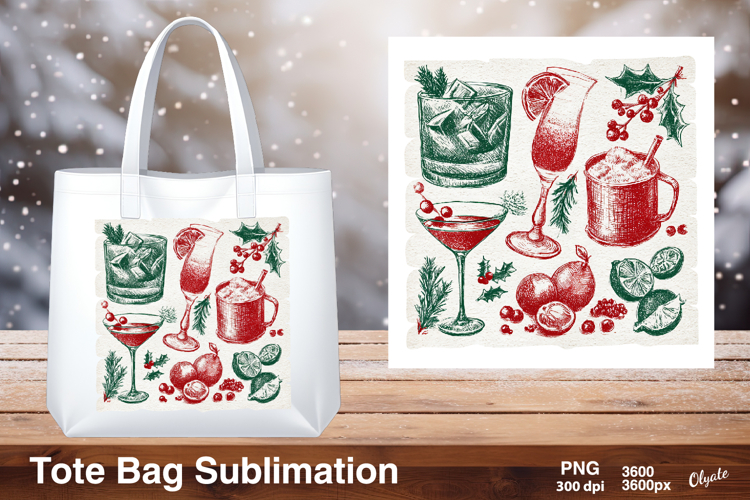 New Year Celebration Sublimation, Tote Bag PNG