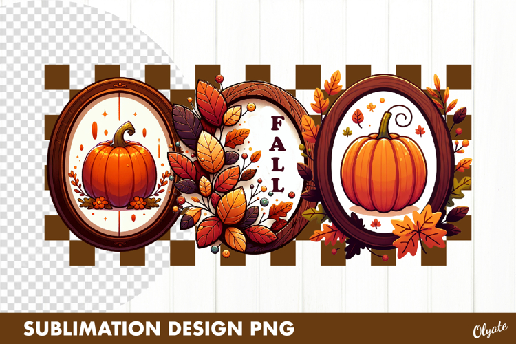 Pumpkin Sublimation, Autumn Frame Sublimation. Tshirt PNG