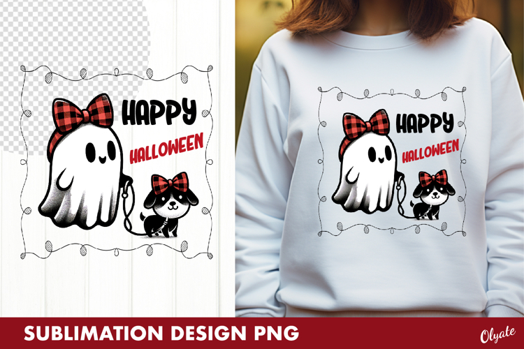 Cute Ghost Sublimation. Ghost Tshirt Design PNG