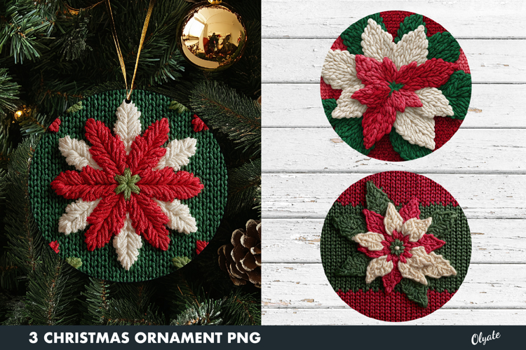 Christmas Red Ornament Sublimation PNG