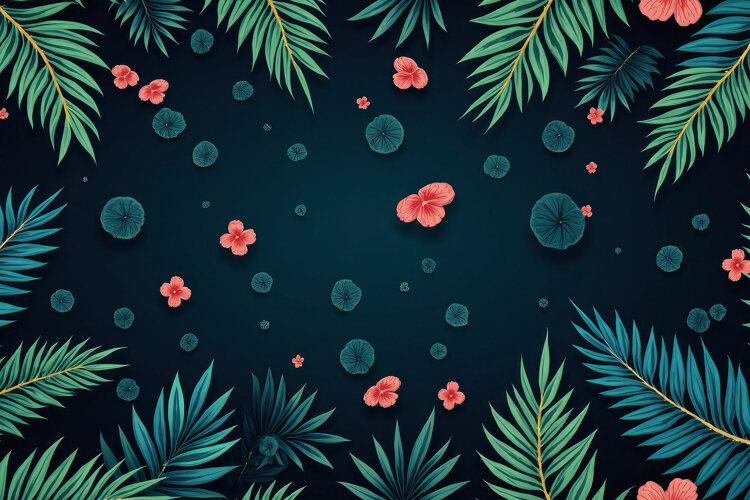 Tropical Leaves Background example image 1
