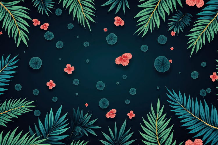 Tropical Leaves Background