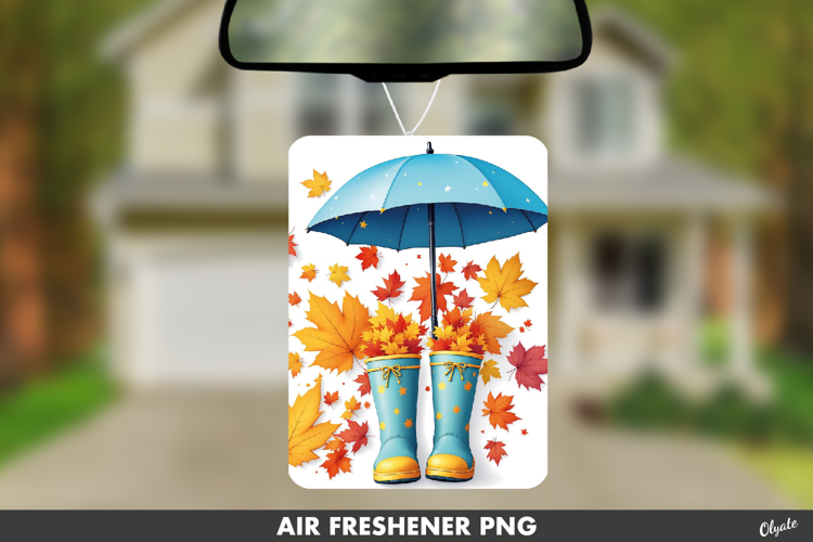 Cozy Fall Air Freshener Sublimation. Autumn Sublimation PNG