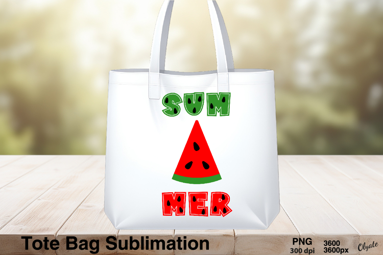 Tote Bag Summer Sublimation. Summer Fruits PNG