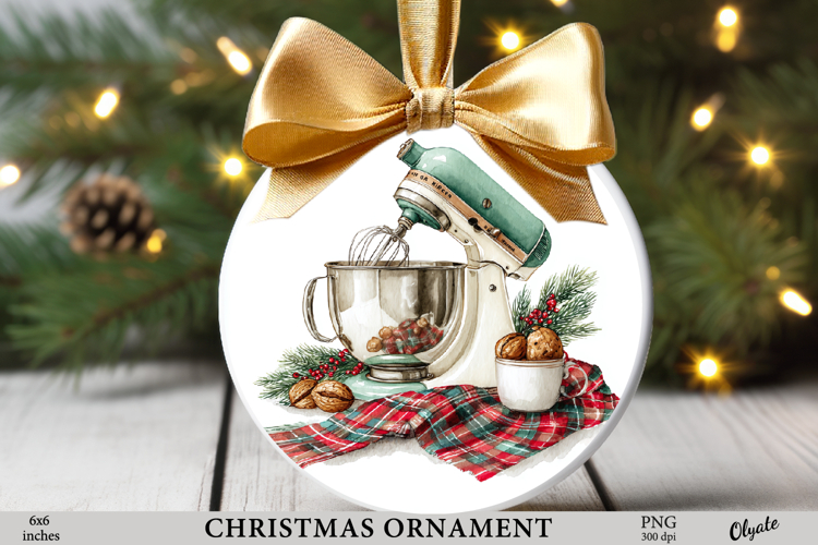 Christmas Ornament PNG, Christmas Kitchen Mixer PNG