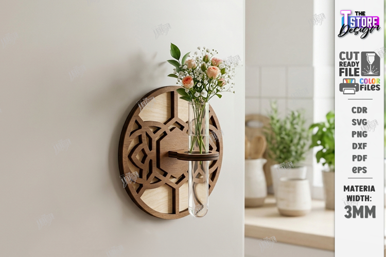 Magnet Plant Holder Laser Cut | Fridge Magnet Planter | CNC