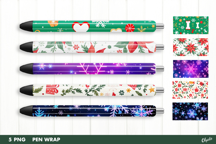 Christmas Pen Wraps. Sublimation Pen Wrap
