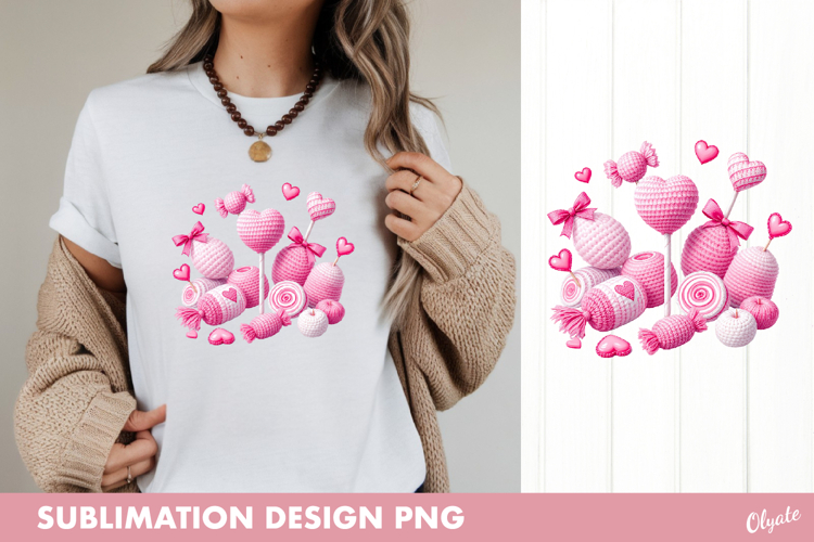 Pink Crochet Teacher Sublimation PNG