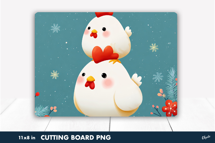Cutting Board, Winter Bird Sublimation PNG