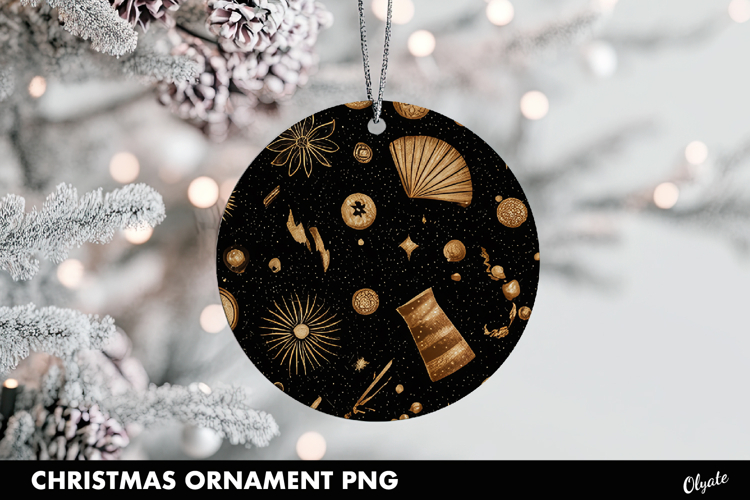 Christmas Black Ornament PNG
