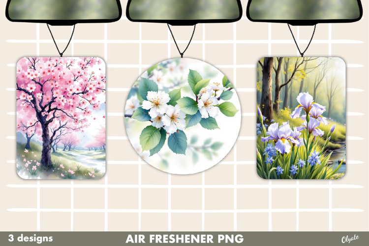Spring Landscape, Spring Forest Air Freshener Car PNG