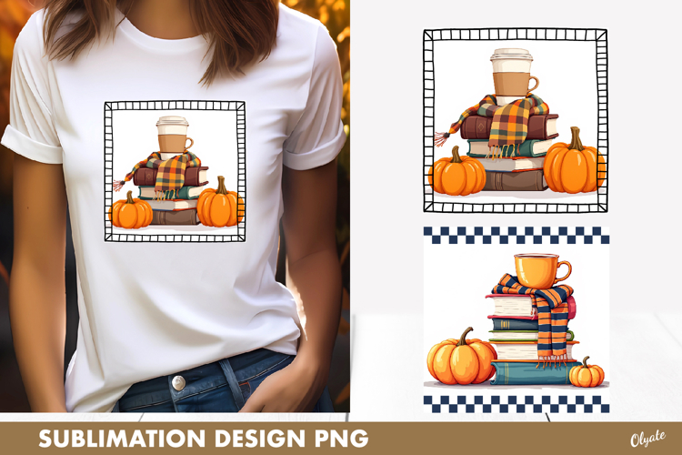 Book Sublimation PNG. Fall Book Sublimation
