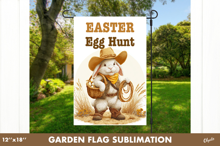 Farm Easter Bunny Garden Flag PNG. Easter Egg Hunt, PNG