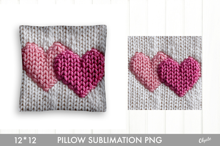 Knitting Pink Pillow Sublimation PNG