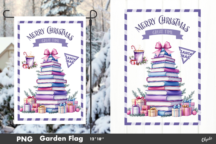 Merry Christmas, Garden Flag Sublimation PNG