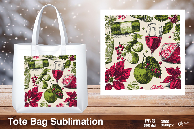 New Year Celebration Sublimation, Tote Bag PNG