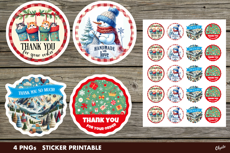 Thank You Stickers, Christmas Sticker, Stickers PNG