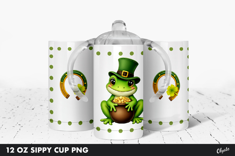 St Patrick’s Day Kids, Sippy Cup Sublimation PNG